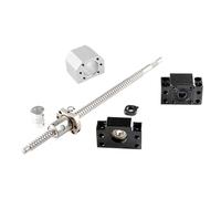 Pièces de machine à vis à billes avec écrou Jeu de vis à billes SFU1605 laminées avec extrémité usinée + boîtier d'écrou BKBF12, coupleur support(600mm)