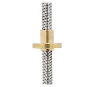 Pièces de machine à vis à billes avec écrou Tige trapézoïdale à vis sans fin T8, longueur de 4 mm, 350 m 600, avec écrous en cuivre(450mm)