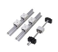 Pièces de machine à vis à billes avec écrou Vis À Billes SFU1204 + Écrou + Support D'extrémité BKBF10 + Accouplement + 2 Rails Linéaires SBR12 + 4 SBR12UU(SBR-500 SFU-500)