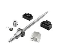 Pièces de machine à vis à billes avec écrou Vis À Billes SFU1605 C7, Longueur Usinée 250~1200 Mm + Boîtier D'écrou BK/BF12, Support D'extrémité Coupleur For Kit De Toupie(1200mm)