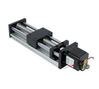 Pièces de machines à vis à billes à mouvement liné Table coulissante 50 mm-700 mm Course efficace CNC Guide linéaire Étape Rail Mouvement Glissière Vis à billes SFU1204 Module Imprimante 3D(250mm)