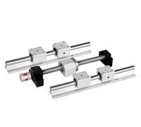 Pièces de machines à vis à billes à mouvement liné Vis à billes SFU1605 + 2 guides linéaires SBR16 L 400 mm + 4 SBR16UU + support BK12 et BF12 + coupleur 8 x 10(300mm)