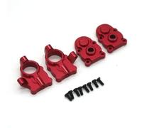 Pièces de Mise à Niveau de l'engrenage en métal pour 1/24 échelle RC Voiture Petit Sept C Bloc de Direction Tasse d'essieu de Porte de la Porte de Porte de Porte Compatible avec Les modèles FMS(Red)