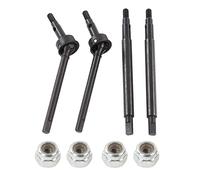 Pièces de Mise à Niveau en Acier résistant à l'usure de Remplacement d'arbres de Transmission Avant et arrière pour véhicule télécommandé de Voiture Traxxas 1/18 RC (Noire)