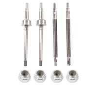 Pièces de Mise à Niveau en Acier résistant à l'usure de Remplacement d'arbres de Transmission Avant et arrière pour véhicule télécommandé de Voiture Traxxas 1/18 RC (Argent)