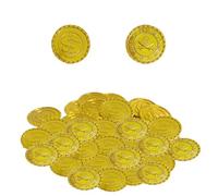 Pièces de Monnaie au trésor de Pirates - Pièce de Monnaie Jouets pour Jouer Pièces d'or et d'argent en Plastique de 3 cm de diamètre | Pratique pour Les événements transfrontaliers, Les Festivals, Le