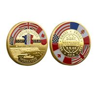 Pièces De Monnaie du Jour D | Pièce du 80e Anniversaire du Jour D | Pièce Commémorative Anniversaire De La Bataille De Normandie pour Célébrer Le 80e Anniversaire du Débarquement en Normandie