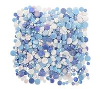 Pièces de Mosaïque en Verre Rondes Plates, Tailles Mixtes | Finition Chatoyante, Surface Lisse, Faciles à Coller, pour Décoration Maison et Cadres Photo