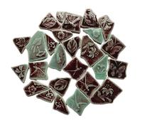 Pièces de mosaïque Pierres Carreaux de mosaïque en céramique irréguliers DIY multicolores 3.2-8.5cm 9 pièces 160g(6)