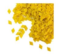 Pièces de mosaïque Pierres Carreaux de mosaïque rhombiques auto-adhésifs en Mica, 200 pièces multicolores 115g/4oz for bricolage artisanal(Yellow-lemon)