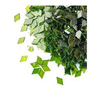 Pièces de mosaïque Pierres Carreaux de mosaïque rhombiques auto-adhésifs en Mica, 200 pièces multicolores 115g/4oz for bricolage artisanal(Green-transparent)