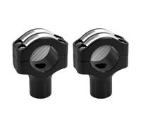 Pièces de moto Compatible Avec Softail Pour Touring Pour Sportster Pince De Guidon 1,25 '' Kit Universel Montage Barre Montée Réglable À 4 Boulons(Black+Chrome)