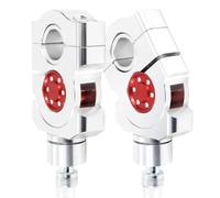 Pièces de moto Compatible Avec Suzuki Les Motos Pit Dirt Bikes, Guidons De Montage, Rehausseurs De Guidon De Moto, Accessoires De Serrage De Guidon De Moto(Silver and red)