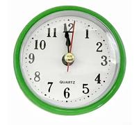 Pièces de mouvement d'horloge à quartz colorées de 65 mm pour réparation et bricolage avec chiffres arabes faciles à lire (vert)