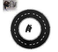 Pièces de piste de puzzle de route en caoutchouc flexible, jouet de circuit d'autoroute, pistes d'autoroute de voiture de puzzle modulaires imperméables et indestructibles, pour enfants en plein 8pcs