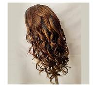 Pièces de poitrine naturelle OMBRE blonde couleur brune longue perruque pièce centrale Perruque de cheveux Cosplay naturel Perruques synthétiques résistantes à la chaleur pour femmes Daily Extensions