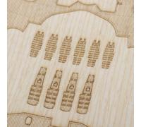 Pièces De Pont En Bois Pour Modèles De Navires Marins Japonais Yamato Access, 1/350