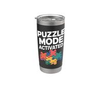 Pièces de puzzle colorées activées en mode puzzle Gobelet isotherme en acier inoxydable double paroi
