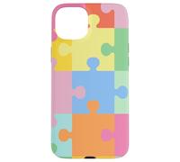 Pièces de Puzzle Pastel Coque pour iPhone 15 Plus