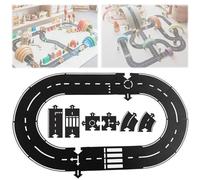 Pièces de Puzzle routières en Caoutchouc Souple, Circuit autoroutier, Jouet modulaire imperméable, Cadeau pour Enfants créatifs, pour Jouer à l'intérieur comme à l'extérieur 12PCS