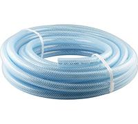 Pièces de raccord - Tuyau en PVC avec insert en tissu transparent de qualité alimentaire pour eau potable tuyau à air comprimé vin (diamètre intérieur : 13,2 mm (1/2") - Longueur : 10 mètres)