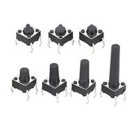 Pièces de rechange 100 PCS 6 * 6 * 4,1~10 mm Interrupteur Tactile 4 Broches Micro Bouton Vertical Interrupteur à clé Tactile Bouton-Poussoir Interrupteur à Induction série 6x6 (Couleur : 6x6x5, Tail