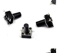 Pièces de rechange 100 PCS 6 * 6 * 4.1~11.5 mm interrupteur tactile 4 broches Patch Micro bouton interrupteur interrupteur à clé tactile bouton poussoir Induction interrupteur série 6x6 (Color : 6x