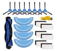 Pièces de rechange Accessoires pour robot aspirateur Cecotec Conga 1090 Pièces de rechange Pack de 1 brosse principale et 6 filtres Hepa et 8 brosses latérales et 4 chiffons de vadrouille