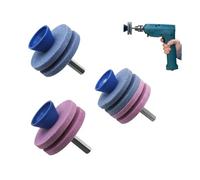 pièces de rechange Affûteur de tondeuse à gazon, pierre à aiguiser à quatre couches, affûteur de lame de tondeuse à gazon, outil de meulage universel for perceuse(Type 2)