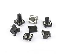Pièces de rechange Bouton poussoir tactile 50 pcs 12 x interrupteur DIP 4 broches à clé micro 4P,3 mm/5 mm/6 mm/7 mm/8 mm/9 mm/10 mm/12 mm(12x12x5mm)