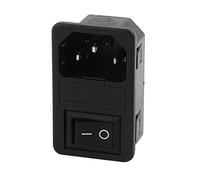 Pièces de rechange Câbles et interconnexions AC 250V, 10A, 3 bornes, interrupteur à bascule noir, prise d'alimentation d'entrée/sortie avec câbles d'alimentation, porte-fusible