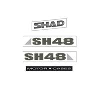 SHAD Kit d'autocollants pour top case D1B482ETR SH48 Gris Titane