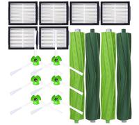 Pièces de rechange compatible avec iRobot e5152 e6198 i7150 i7550, remplacement du robot aspirateur | Kit d'entretien pour séries E, I, J | 6x filtres HEPA 6x brosses latérales 4x brosses principales