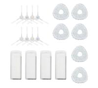 Pièces de rechange compatibles avec aspirateur robot Narwal T10 J1 J2, 4 filtres HEPA, 6 serpillères, 8 brosses latérales, 18 pièces