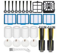 Pièces de rechange compatibles avec aspirateur robot Shark IQ R101AE (RV1001AE), IQ R101 (RV1001), brosse à rouleau, filtre en feutre mousse, brosses latérales, kit d'accessoires de filtre de base