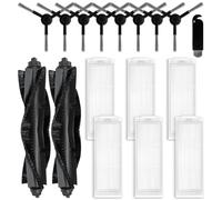 Pièces de rechange compatibles avec aspirateur robot WYZE WVCR200S, 2 brosses principales, 6 filtres HEPA, 8 brosses latérales