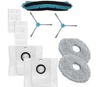 Pièces de rechange compatibles avec Cecotec Conga 9590/9990 AI Spin Revolution Ultra / 10090 AI. Remplacement de brosse principale, filtres HEPA, brosses latérales, sacs de vidage et serpillères
