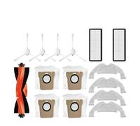 Pièces de rechange compatibles avec l'aspirateur robot Xiaomi X10, accessoires, brosse latérale principale, filtre HEPA, chiffon de nettoyage, sac à poussière(Chocolate)