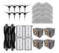 Pièces de rechange compatibles avec les accessoires d'aspirateur robot Eufy X8 Pro/X8 Pro Serie, 2 brosses principales, 8 brosses latérales, 4 filtres HEPA, 4 serpillères, 4 sacs à poussière, kit de