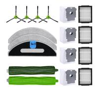 Pièces de rechange compatibles avec les versions d'aspirateur, 2 ensembles de brosses à rouleaux, 8 filtres HEPA, 8 brosses latérales, 6 sacs à poussière