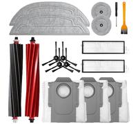 Pièces de rechange compatibles avec Roborock S8 Max V Ultra/G20s, brosse latérale, chiffon serpillère, filtre HEPA, sac à poussière 17 accessoires