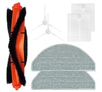 Pièces de rechange compatibles avec Xiaomi E10 E10C E12 B112/Mijia 3C Plus C103, brosse principale, brosse latérale, chiffon serpillère, filtre HEPA 7 kit d'accessoires