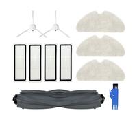 Pièces de Rechange Compatibles pour Aspirateur Robot Dreame D10S et D10S Pro, Kit d'accessoires Comprend 1 Brosse à Rouleau, 2 Brosses Latérales, 4 Filtres et 3 Vadrouilles (11 pièces)