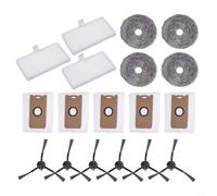 Pièces de rechange complètes pour Uwant U200 Pro/For Edison 2 Plus Comprend des filtres, des serpillères, des sacs à poussière et des brosses latérales pour des solutions de nettoyage efficaces