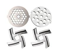 Pièces de rechange de la grille de viande incluses 2pc Lame de coupe de coupe 2pc Plaques de hachoir à viande mincère partie for MG30 / 60 Broyeur