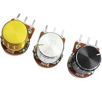 Pièces de rechange Encodeur de commutateur 5 pièces/lot potentiomètre à Film de carbone WH148 15mm, avec Kit de capuchon de boutons de commutateur rotatif B1K 2K 5K 10K 20K 50K 100K 250K 500K 1M (Siz