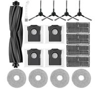 Pièces de Rechange Équipement pour Dreame L10s Ultra Gen 2/ L10s Pro Ultra Heat/ X30 Ultra/Mova E30 Ultra Aspirateur 1 Maître Brossé 4 Latérales Brosses 4 Traîne 4 Le Sac de Poussière