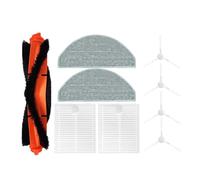 Pièces de rechange for aspirateur Robot de balayage E12 E10 B112, brosse principale latérale, filtre en tissu de vadrouille(Navy Blue)