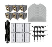 Pièces de rechange for aspirateur robot Eufy X8 Pro SES: rouleau, brosse latérale, serpillière, tampons, sacs à poussière, filtre HEPA de remplacement(Set14)