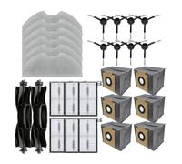 Pièces de rechange for aspirateur robot Eufy X8 Pro SES: rouleau, brosse latérale, serpillière, tampons, sacs à poussière, filtre HEPA de remplacement(Set16)